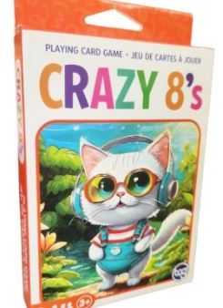 PLAYING CARD GAME - CRAZY 8 S Hot on Sale