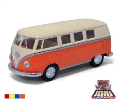 KINSMART PULL BACK DIECAST MODEL - 1962 VOLKSWAGEN CLASSICAL BUS 1:32 on Sale