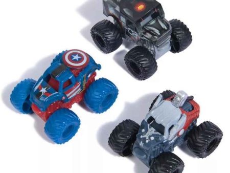 MONSTER JAM MINI MARVEL 3 PACK BUNDLE - THOR   CAPTAIN AMERICA   WAR MACHINE Supply