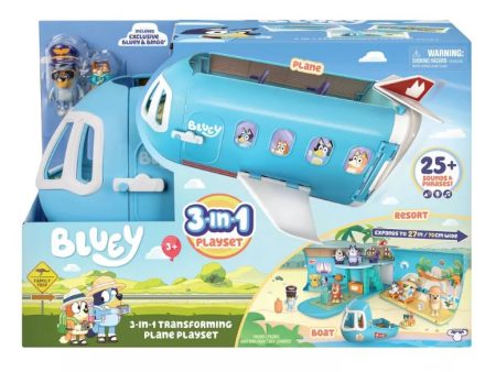 BLUEY - 3-IN-1 TRANSFORMING PLANE PLAYSET Hot on Sale