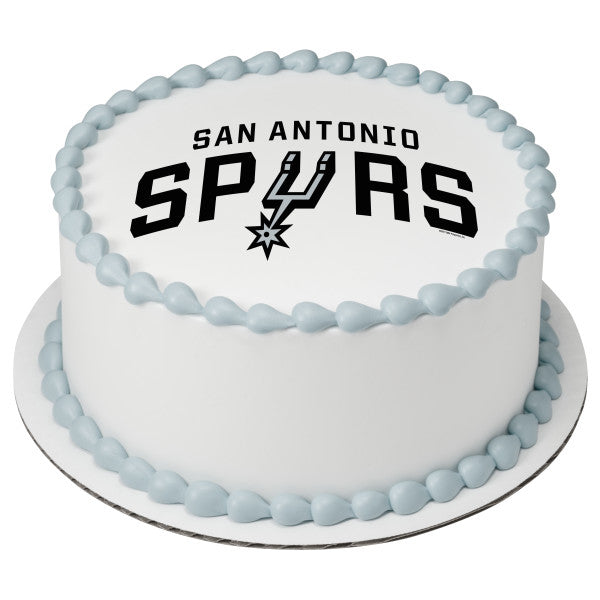 NBA San Antonio Spurs Team Edible Cake Topper Image For Discount