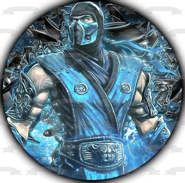 Mortal Kombat Sub-Zero Edible Cake Topper Image ABPID21919 Hot on Sale