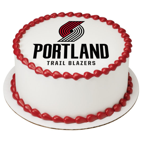 NBA Portland Trail Blazers Team Edible Cake Topper Image on Sale