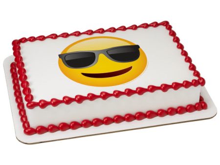 emoji® Sunglasses Edible Cake Topper Image For Discount