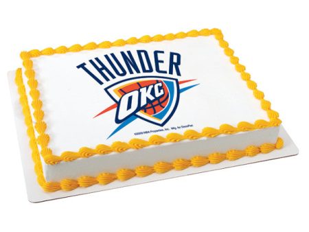 NBA Oklahoma City Thunder Team Edible Cake Topper Image For Sale