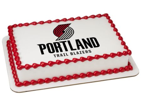 NBA Portland Trail Blazers Team Edible Cake Topper Image on Sale