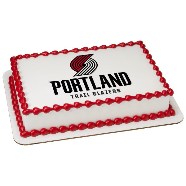 NBA Portland Trail Blazers Team Edible Cake Topper Image on Sale