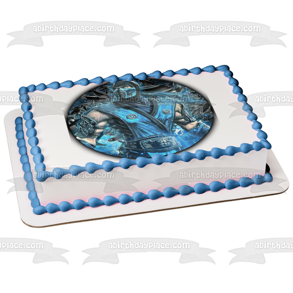 Mortal Kombat Sub-Zero Edible Cake Topper Image ABPID21919 Hot on Sale