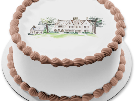 Cherokee Town & Country Club Drawing Edible Cake Topper Image ABPID21868 on Sale