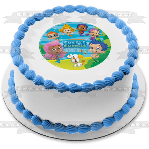 Bubble Guppies Log Gil Molly Deema Goby Oona Nonny Ocean Background Edible Cake Topper Image ABPID21904 Discount