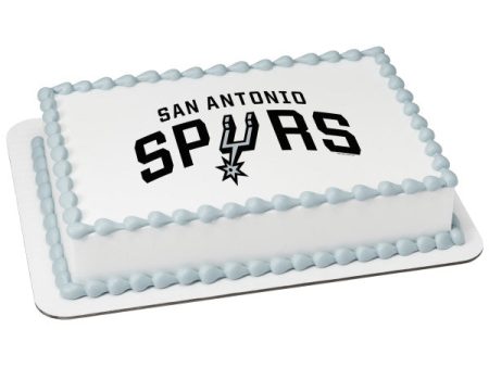 NBA San Antonio Spurs Team Edible Cake Topper Image For Discount