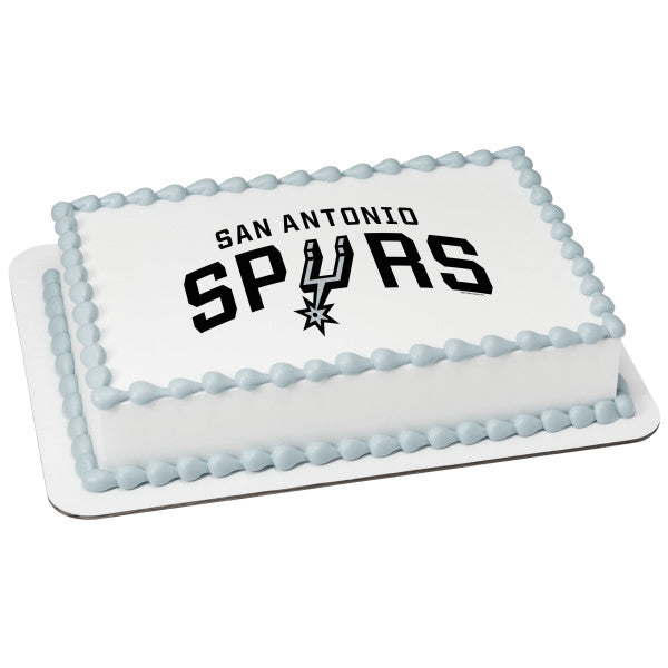 NBA San Antonio Spurs Team Edible Cake Topper Image For Discount