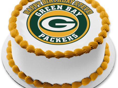 Green Bay Packers Logo NFL Green and Yellow Background Edible Cake Topper Image ABPID21989 Online