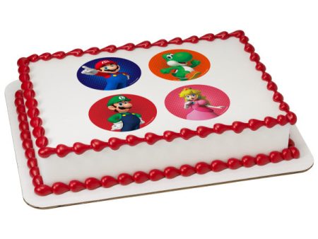 Super Mario™ Power Play Edible Cake Topper Image Supply