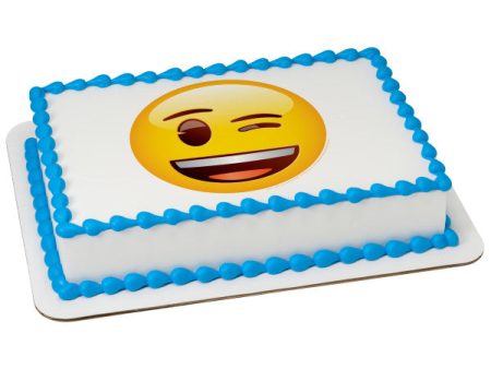 emoji® Winking Edible Cake Topper Image Cheap