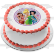 Disney Tinkerbell Fairies Silvermist Fawn Purple and White Polka Dot Background Edible Cake Topper Image ABPID21834 Hot on Sale