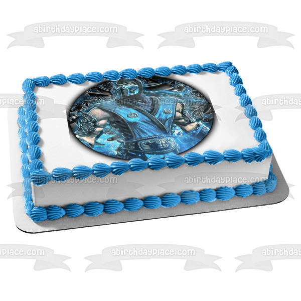 Mortal Kombat Sub-Zero Edible Cake Topper Image ABPID21919 Hot on Sale