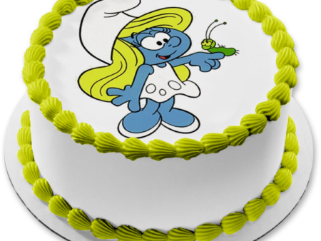 The Smurfs Smurfette Caterpillar Edible Cake Topper Image ABPID21958 Cheap