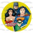 Justice League Superman Green Lantern Wonder Woman Batman Yellow Background Edible Cake Topper Image ABPID21930 Sale