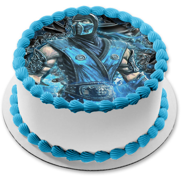 Mortal Kombat Sub-Zero Edible Cake Topper Image ABPID21919 Hot on Sale