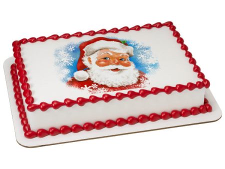 Classic Santa Caucasian Edible Cake Topper Image Hot on Sale