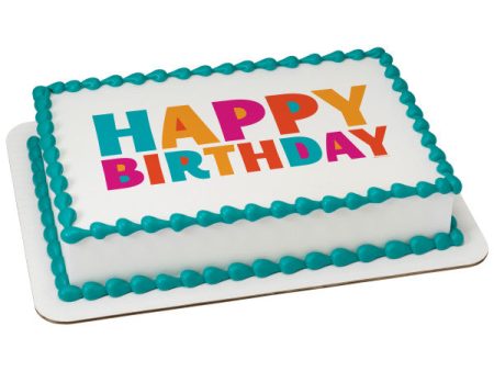 Birthday Fiesta Edible Cake Topper Image For Discount