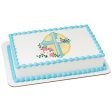 Cross with Flowers Edible Cake Topper Image For Discount