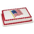 American Flag Edible Cake Topper Image For Sale